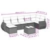 vidaXL 8-tlg. Garten-Sofagarnitur mit Kissen Braun Poly Rattan