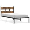 vidaXL Metallbett ohne Matratze R&auml;uchereiche 75x190 cm