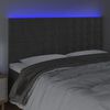 vidaXL LED Kopfteil Dunkelgrau 160x5x118/128 cm Samt