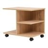 vidaXL Beistelltisch mit Rollen 50&times;35&times;42 cm Eichenbraun