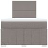 vidaXL Boxspringbett mit Matratze Taupe 120x200 cm Stoff