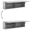 vidaXL Bad-Wandschrank Grau Sonoma 100x25x30 cm Holzwerkstoff