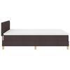 vidaXL Boxspringbett mit Matratze Dunkelbraun 140 x 200 cm Stoff