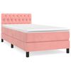 vidaXL Boxspringbett mit Matratze Rosa 100x200 cm Samt