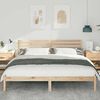 vidaXL Bettrahmen mit Kopfteil Braun 200 x 200 cm Massives Kiefernholz