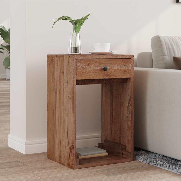 vidaXL Nachttisch Braun 63 x 30 x 79 cm Massives Mahagoni Holz