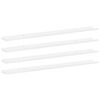 vidaXL Wandregale 4 Stk. Hochglanz-Wei&szlig; 115x9x3 cm