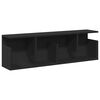 vidaXL Wandschrank 100x20x30 cm Schwarz Holzwerkstoff
