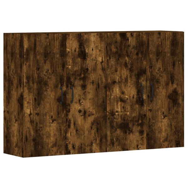 vidaXL Wandschr&auml;nke 2 Stk. R&auml;uchereiche Holzwerkstoff
