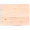 vidaXL Wandregal 40x30x2 cm Massivholz Eiche Unbehandelt
