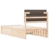 vidaXL Bettgestell mit gepolstertem Kopfteil Taupe 75 x 190 cm