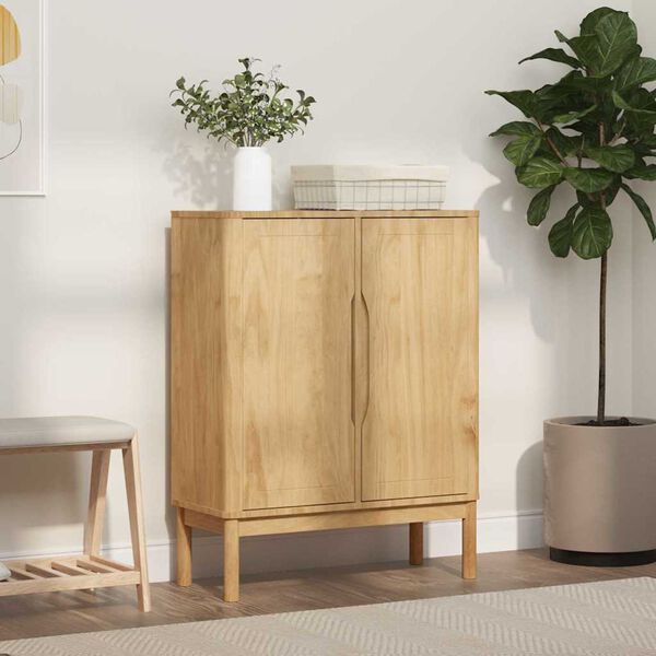 vidaXL Sideboard Wachsbraun 70 x 30 x 70,5 cm Massivholz Kiefer