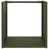 vidaXL Brennholzregal Olivgrün 40x40x40 cm Kaltgewalzter Stahl
