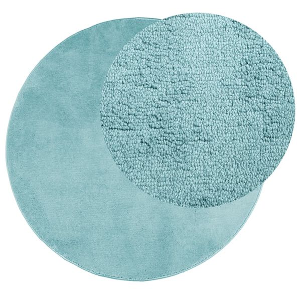 vidaXL Teppich OVIEDO Kurzflor Gr&uuml;n &Oslash; 240 cm