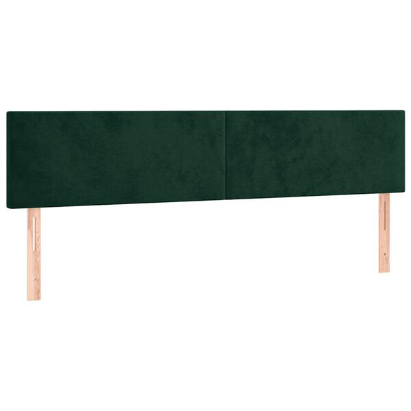 vidaXL Kopfteile 2 Stk. Dunkelgr&uuml;n 90x5x78/88 cm Samt