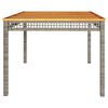 vidaXL Gartentisch Grau 180x90x75 cm Poly Rattan Akazienholz