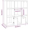 vidaXL B&uuml;cherschrank Grau Sonoma 98x30x98 cm