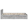 vidaXL Bettgestell mit Kopfteil Betongrau 100x200 cm Holzwerkstoff