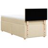 vidaXL Boxspringbett mit Matratze Creme 100x200 cm Stoff
