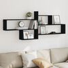 vidaXL Wandregal Schwarz 167,5x18x68 cm Holzwerkstoff