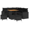 vidaXL Gartensofa-set 8 pcs Schwarz Poly-Rattan