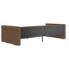 vidaXL Tagesbett mit Matratze USB Braun Stoff 90x200 cm