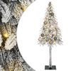vidaXL Weihnachtsbaum mit 150 LEDs Wei&szlig; 120 cm PE und Stahl