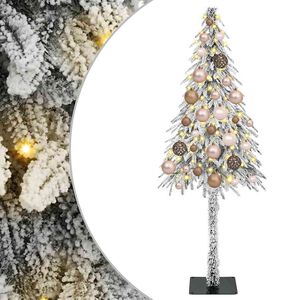 vidaXL Weihnachtsbaum mit 150 LEDs Wei&szlig; 120 cm PE und Stahl