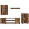 vidaXL TV-Schrankset Wandmontiert 4 pcs Altholz Holzwerkstoff