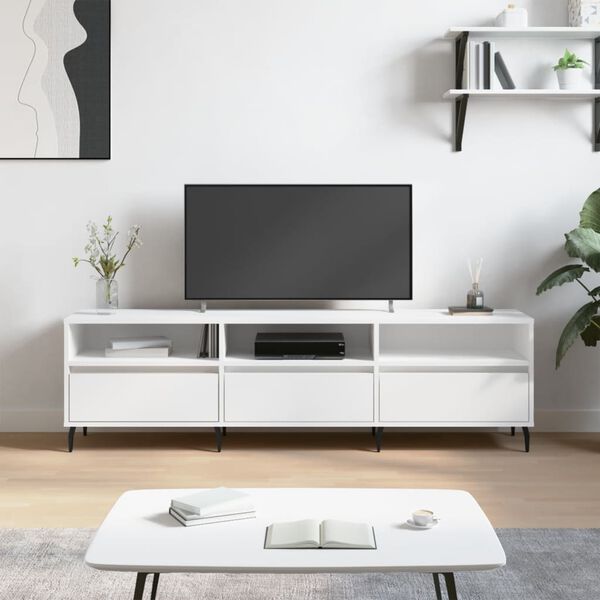 vidaXL TV-Schrank Wei&szlig; 150x30x44,5 cm Holzwerkstoff