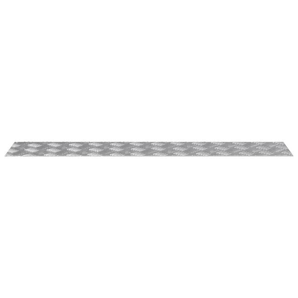 vidaXL Treppe Tritt Rechtwinklig 4 pcs Silber 100 x 20 cm Aluminium