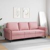 vidaXL 3-Sitzer-Sofa Rosa 180 cm Samt