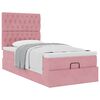 vidaXL Ottoman-Bett mit Matratzen Rosa 80x200 cm Samt