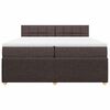 vidaXL Boxspringbett mit Matratze Dunkelbraun 200x200 cm Stoff