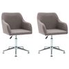 vidaXL Esszimmerst&uuml;hle Drehbar 2 Stk. Taupe Stoff