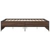 vidaXL Bettgestell Braun Eichen-Optik 120x200 cm Holzwerkstoff Metall