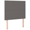 vidaXL Boxspringbett mit Matratze Grau 100x200 cm Kunstleder