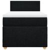 vidaXL Boxspringbett mit Matratze Schwarz 90x190 cm Stoff
