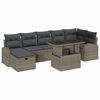 vidaXL Gartensofa-set 8 stk. Grau Poly-Rattan