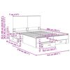 vidaXL Bettrahmen Graues Sonoma 150 x 200 cm Holzwerkstoff