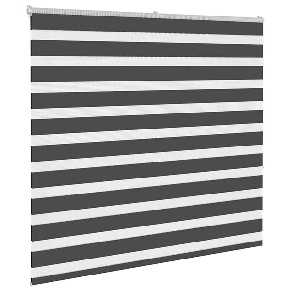 vidaXL Doppelrollo Schwarz 160x150 cm Stoffbreite 155,9 cm Polyester