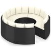 vidaXL 8-tlg. Garten-Sofagarnitur mit Auflagen Poly Rattan Schwarz