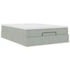 vidaXL Ottoman-Bett mit Matratze Hellgrau 140x200 cm Samt