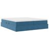 vidaXL Aufbewahrungsbett mit Matratze Dunkelblau 200 x 200 cm Samt