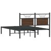 vidaXL Bettgestell ohne Matratze Braun Eiche 120x200 cm Holzwerkstoff