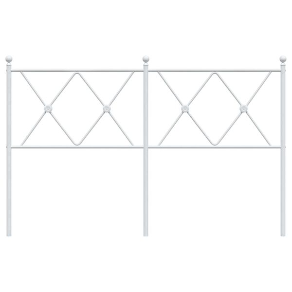 vidaXL Ersatz-Kopfteil Metall Wei&szlig; 140 cm