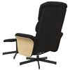 vidaXL Relaxsessel mit Fu&szlig;hocker Schwarz Stoff