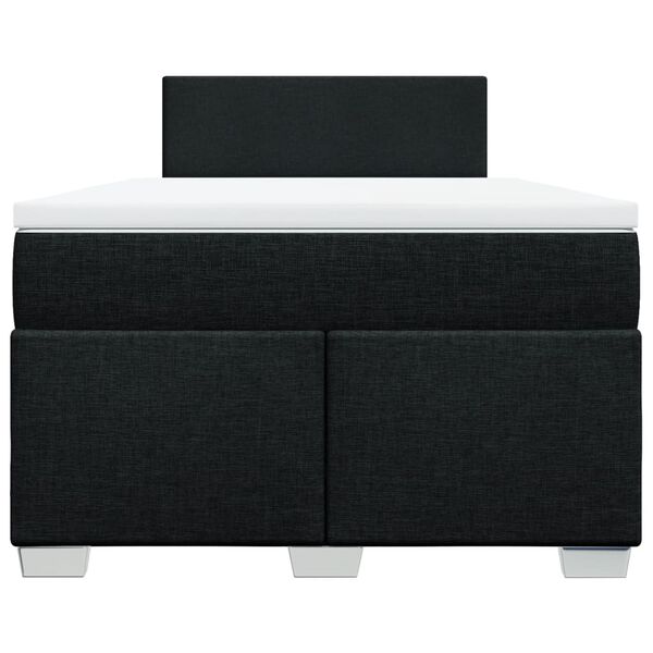 vidaXL Boxspringbett mit Matratze Schwarz 120x200 cm Stoff