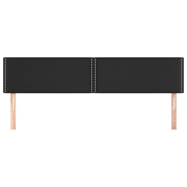 vidaXL Kopfteile Schwarz 200x5x78/88 cm Kunstleder