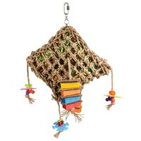 FLAMINGO Vogelspielzeug Papyr Papagei Netz Quadratisch Mehrfarbig 45cm